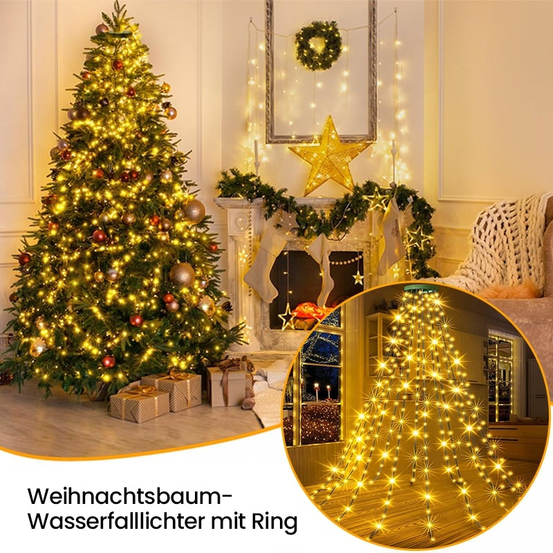 Weihnachtsbaum-Wasserfalllichter mit Ring