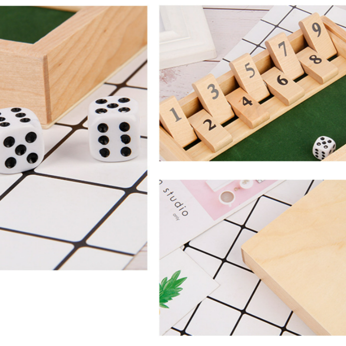 „Shut The Box“-Spiel – Lustiges Tisch-Mathespiel für Erwachsene und Kinder