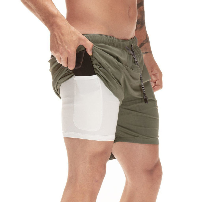 2 in 1 Shorts Sicherheitstasche Fitness-hose