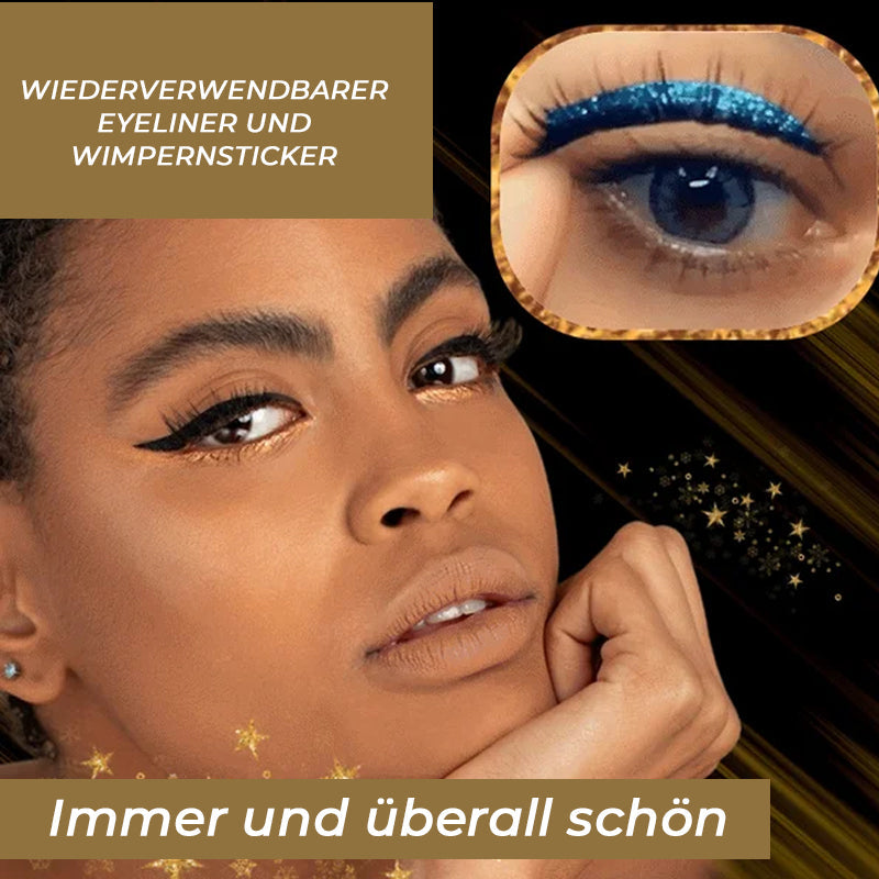 Wasserdichter und wiederverwendbarer Eyeliner und Wimpernaufkleber