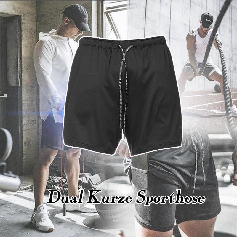 2 in 1 Shorts Sicherheitstasche Fitness-hose