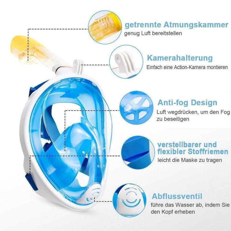 180° Vollgesichts-Schnorchelmaske - hallohaus