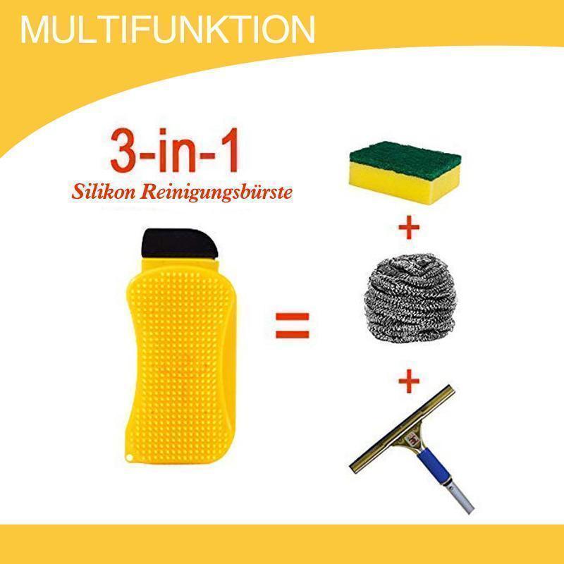 Bequee 3-in-1 Silikon Reinigungsbürste, 2 Stücke - hallohaus