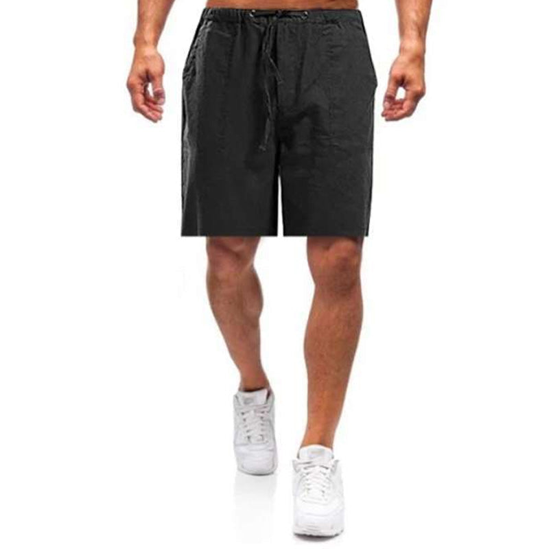 Herren Leinen Lockere Freizeit Shorts