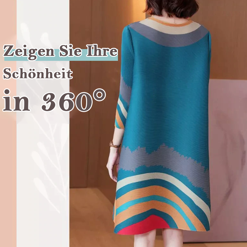 Elegantes lockeres Kleid mit V-Ausschnitt