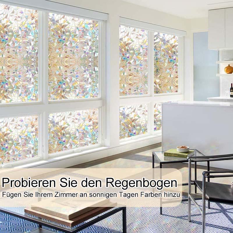 3D-Regenbogenfensterfolie - PVC-Brechung & kein Kleber