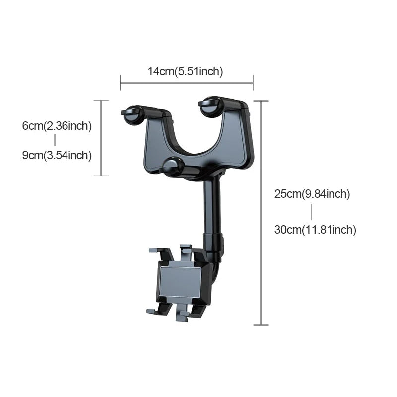 Multifunktionale drehbare Auto-Rückspiegel-Handyhalterung