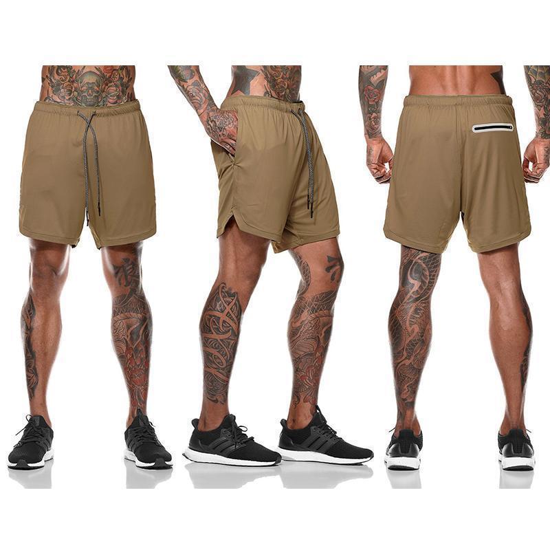 2 in 1 Shorts Sicherheitstasche Fitness-hose