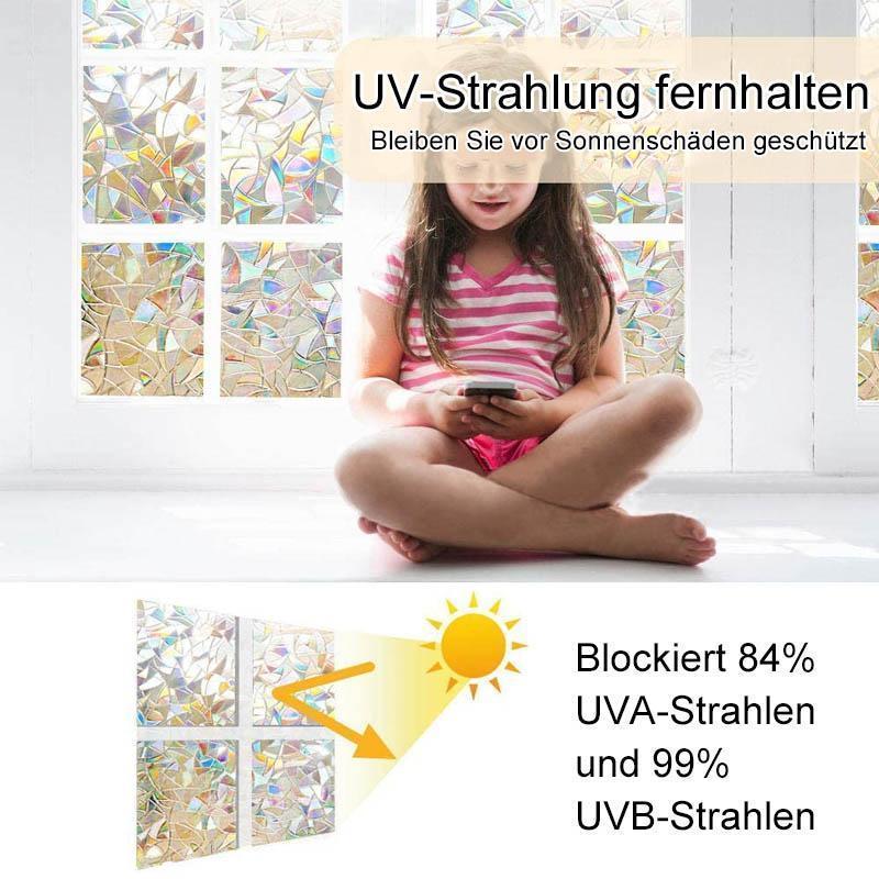 3D-Regenbogenfensterfolie - PVC-Brechung & kein Kleber