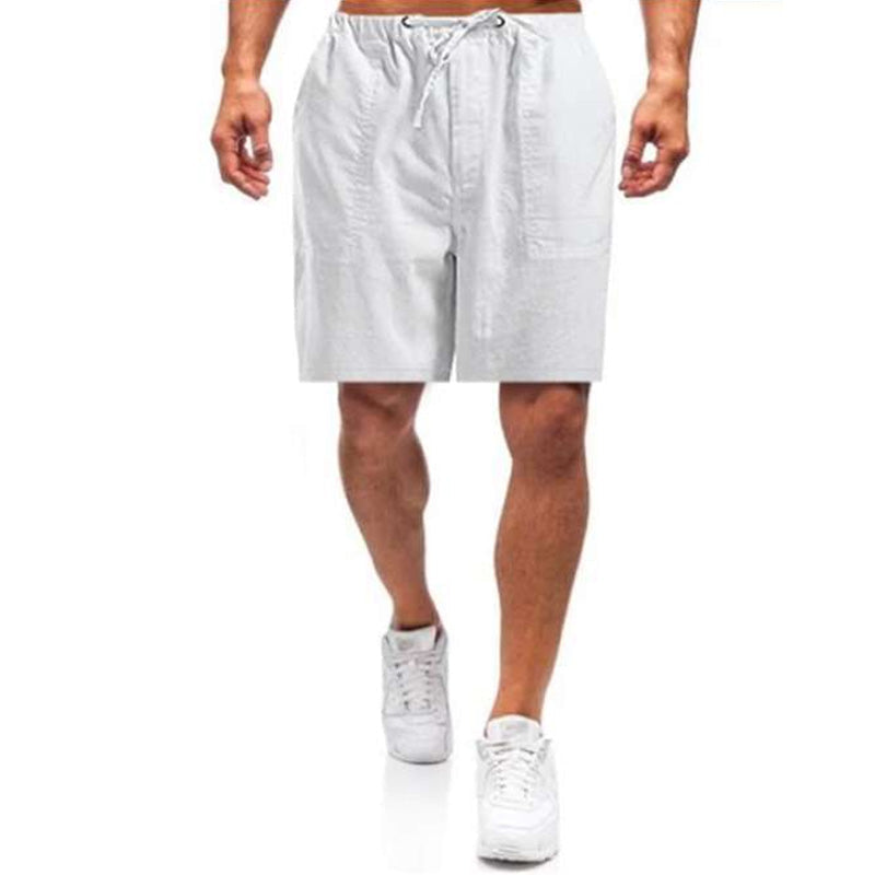 Herren Leinen Lockere Freizeit Shorts