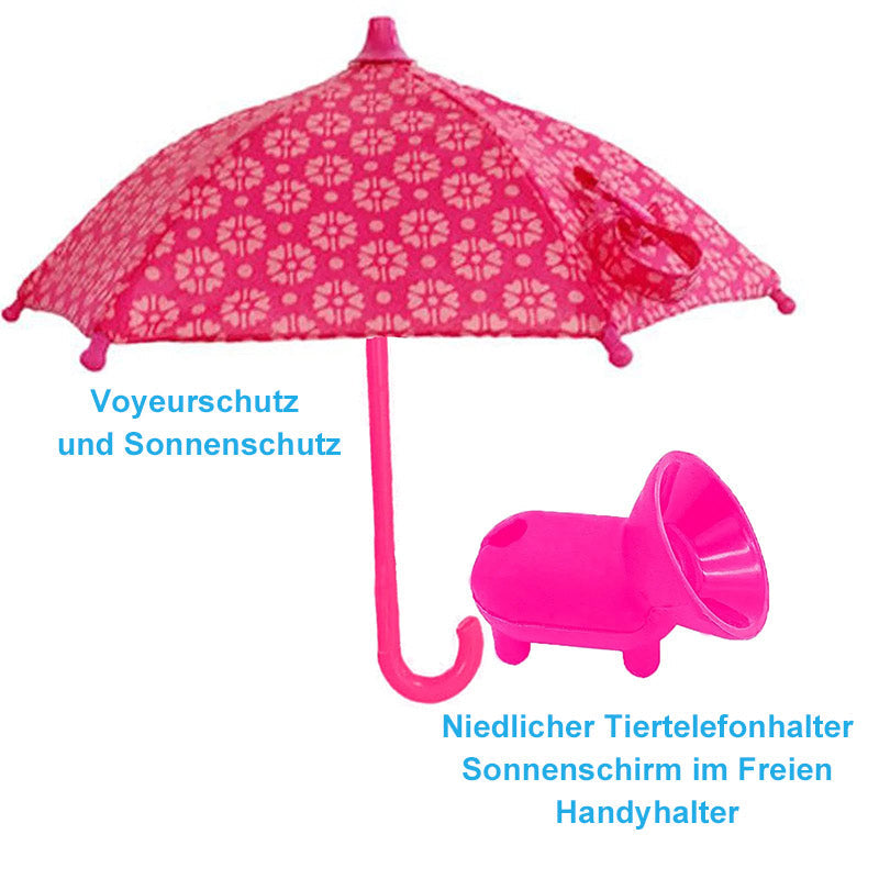 Süßer Handyhalter mit Sonnenschirm