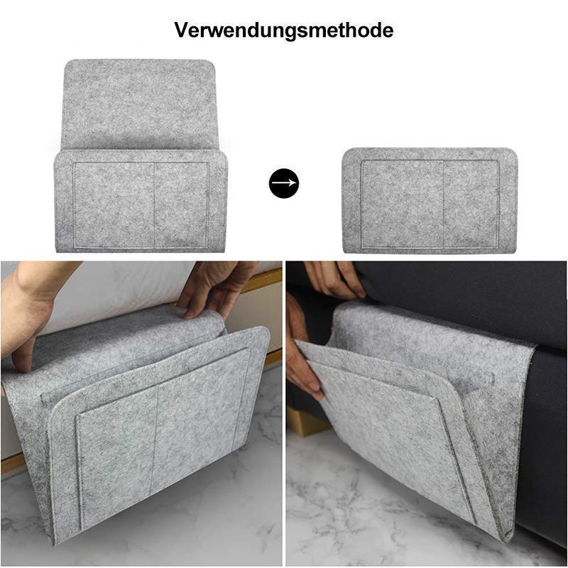 Filz Bettaufhänger Organizer Tasche für Bett Sofa Schreibtisch