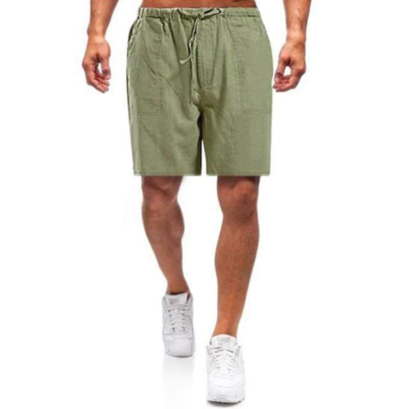 Herren Leinen Lockere Freizeit Shorts