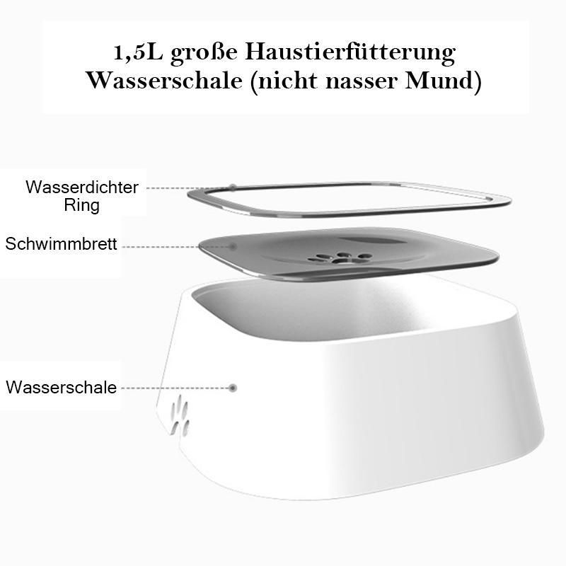 Keine verschüttete Haustierwasserschale