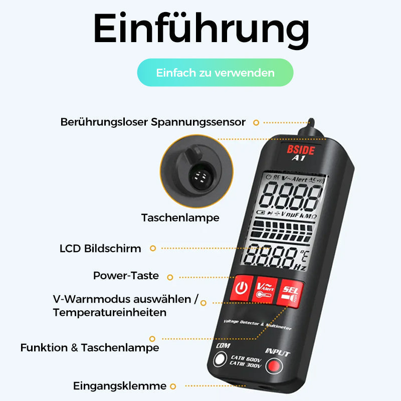 A1 Vollautomatisches Anti-Burn Intelligentes Digitalmultimeter