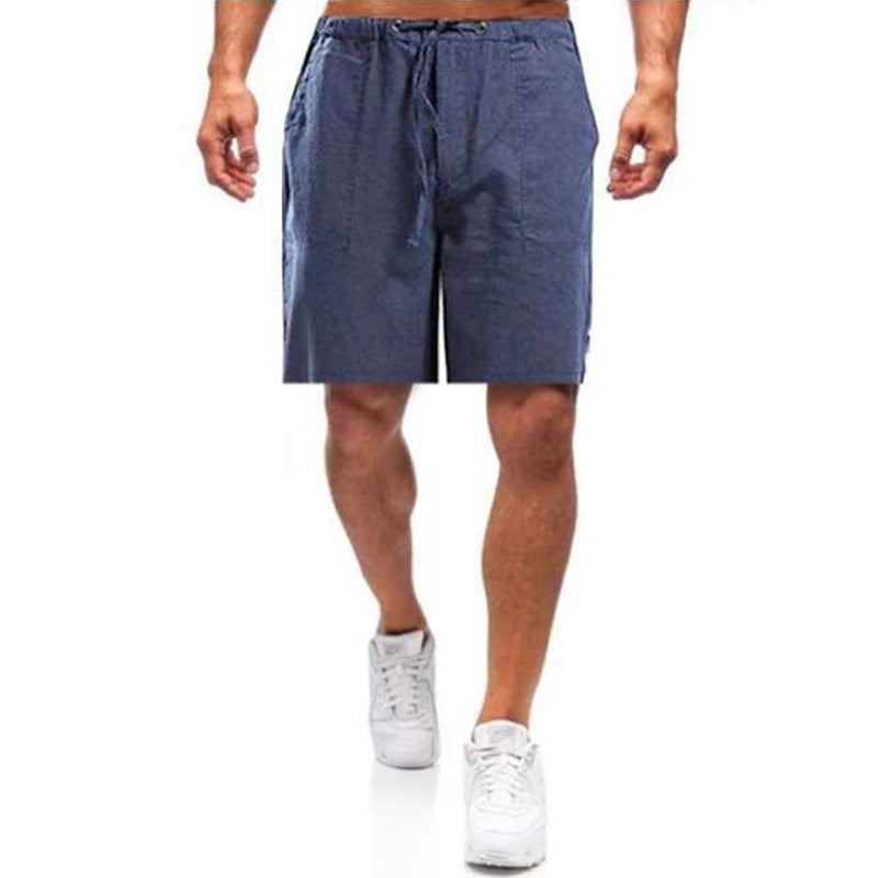 Herren Leinen Lockere Freizeit Shorts