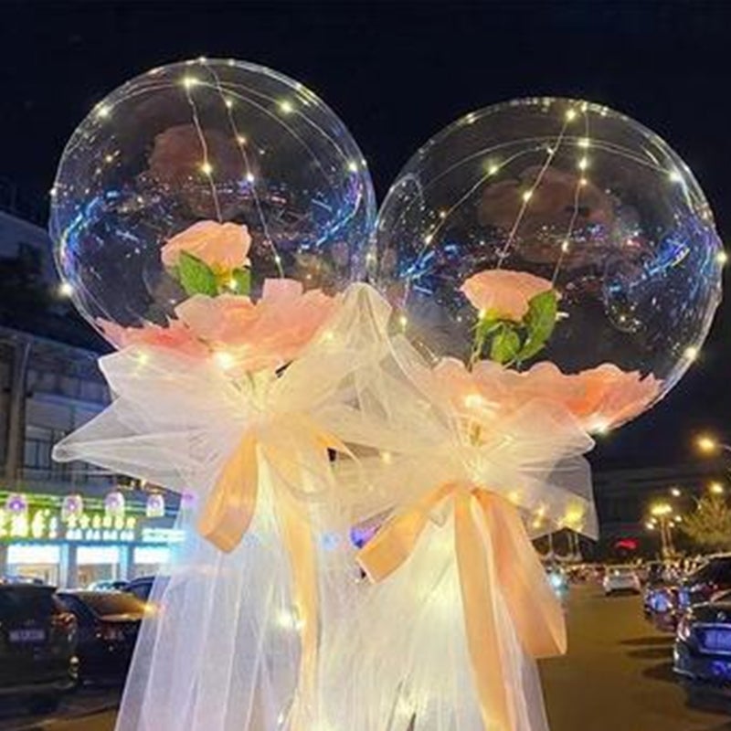 LED-Leuchtballon-Blumenstrauß