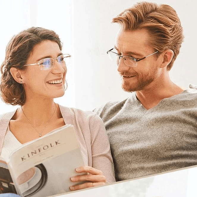 Titanium progressive Dual-Use-Lesebrille für nah und fern