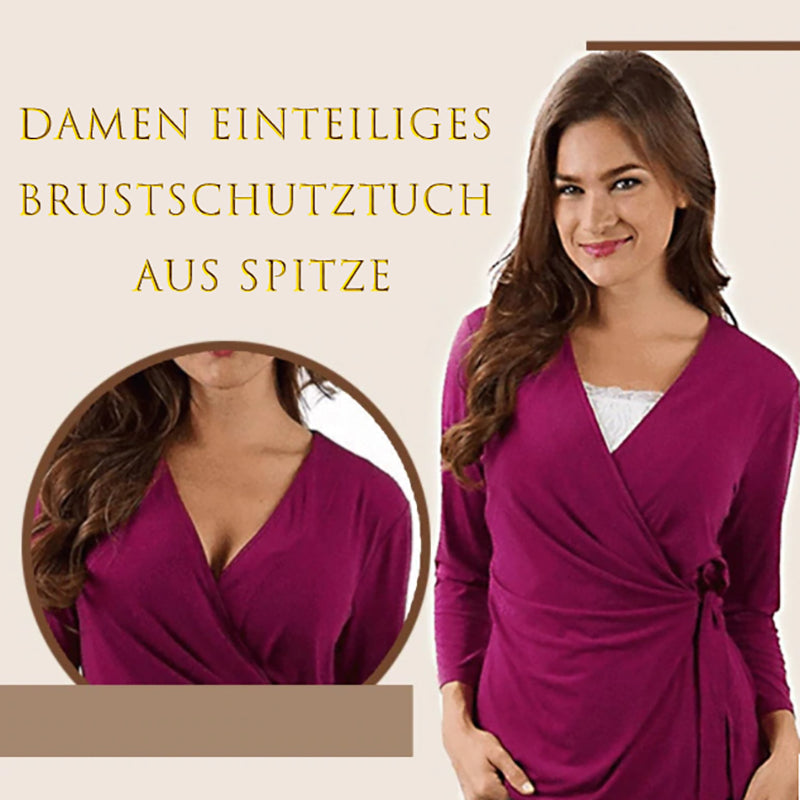 Damen Einteiliges Brustschutztuch aus Spitze