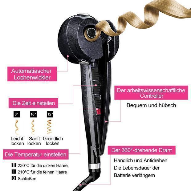 Vollautomatische Lockenmaschine in Schnecken-Form